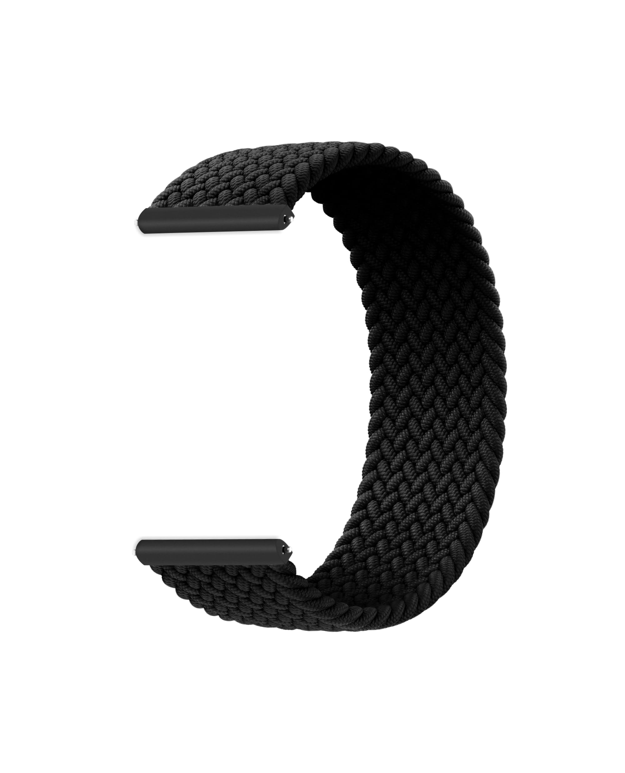 DailyObjects Black Braided Solo Loop Watchband compatible with Samsung/OnePlus/Fitbit Smartwatches (20mm) (Watch not Included) (B0D6GQJ9FV) Amazon Price History, Amazon Price Tracker