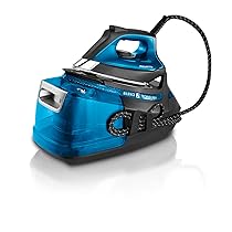 Rowenta Silence Steam Pro DG9222, Ferro da Stiro con Caldaia Silenziosa, 2800W, 1.3 L, Ferro da Stiro a Vapore 7.5 bar, 480 g, min, Colore Nero, Blu