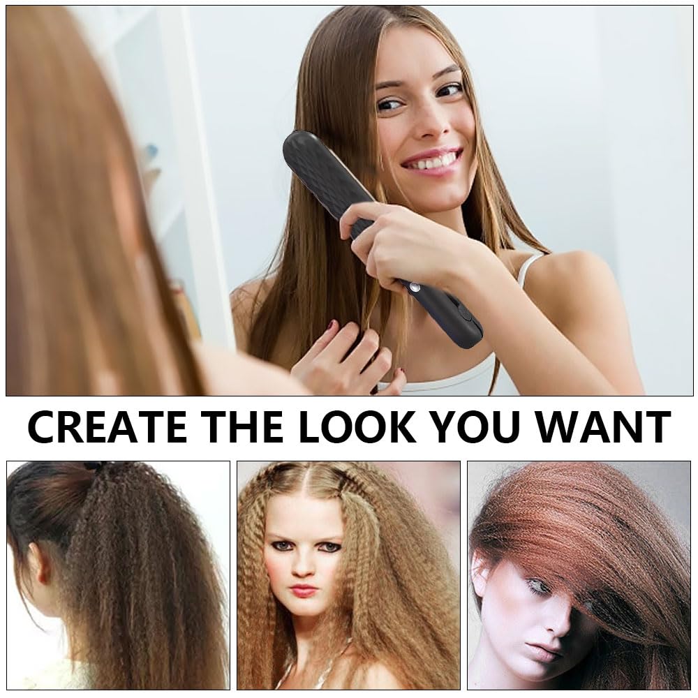 Fer a Gaufrer Les Cheveux, Gauffreur a Cheveux, 4 Température Réglable, Chauffage Rapide Gaufrier Cheveux pour Cheveux Longs, Courts, Donner Du Volume à Vos Cheveux