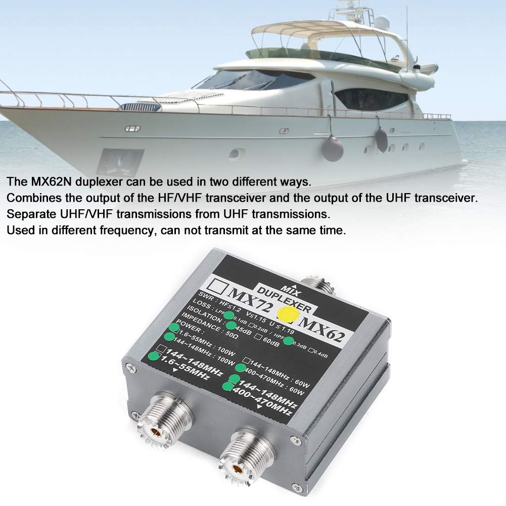 MX62 VHF UHF Duplexor 144 A 148MHz 400 A 470MHz Combinador De Antena Interior De Frecuencia Diferente Para VHF UHF Duplexer
