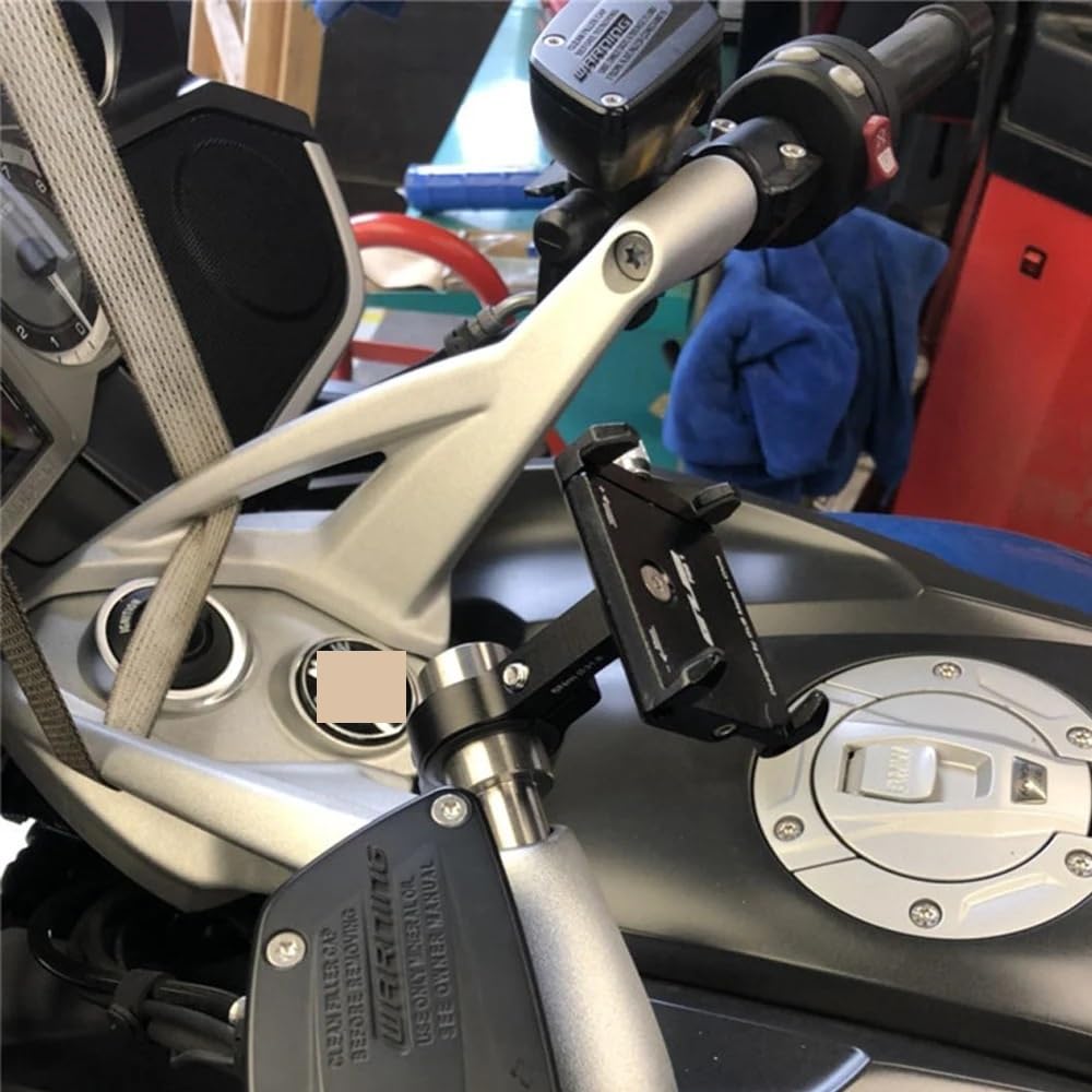 Soporte de dirección Moto Compatible con BMW R1200RT R1250RT R 1250 1200 RT Soporte Varilla de extensión Soporte Accesorios de navegación para teléfono móvil 2021 2022(1PC)