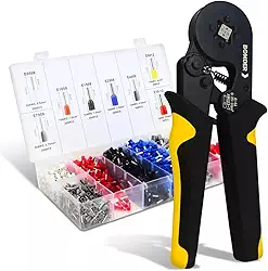 Kit Alicate Prensa Terminal Tubular c/ 1250 Terminais