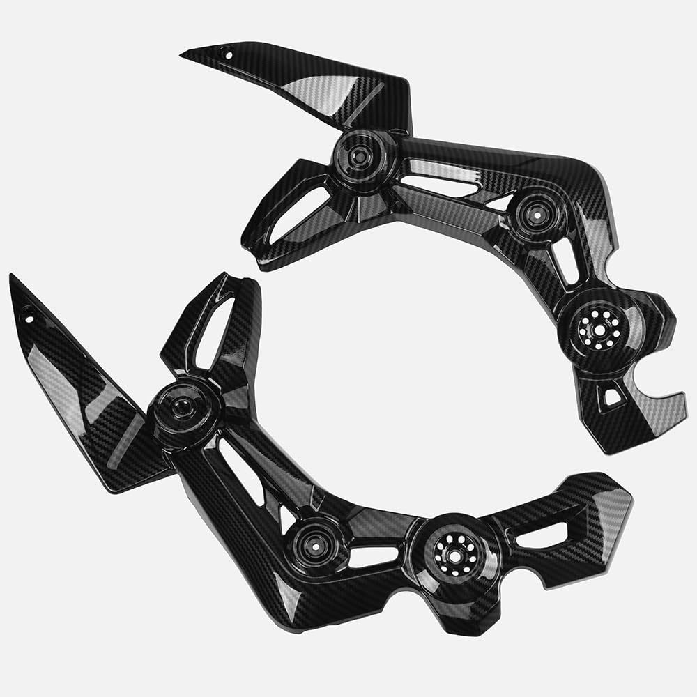 Cubierta de carrocería de marco izquierdo y derecho para motocicleta Z900 Z-900 2017 2018 2019, panel de protección de carenado lateral delantero (aspecto de carbono)