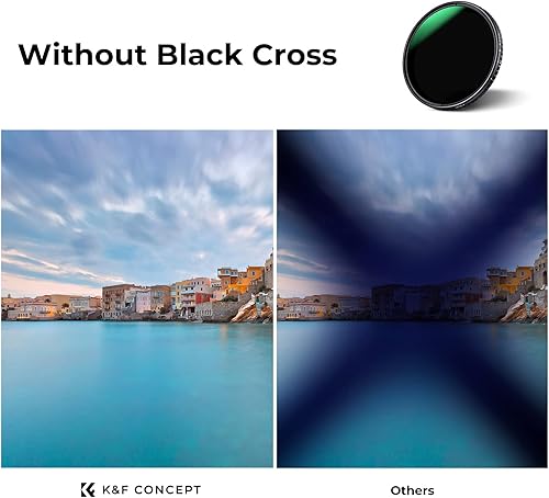Miniatura 9 de K&F Concept Kit de filtros de lente ND variable de 2.835 in, ajustable, 1-5 paradas y 5-9 paradas (2 unidades) para lente de cámara