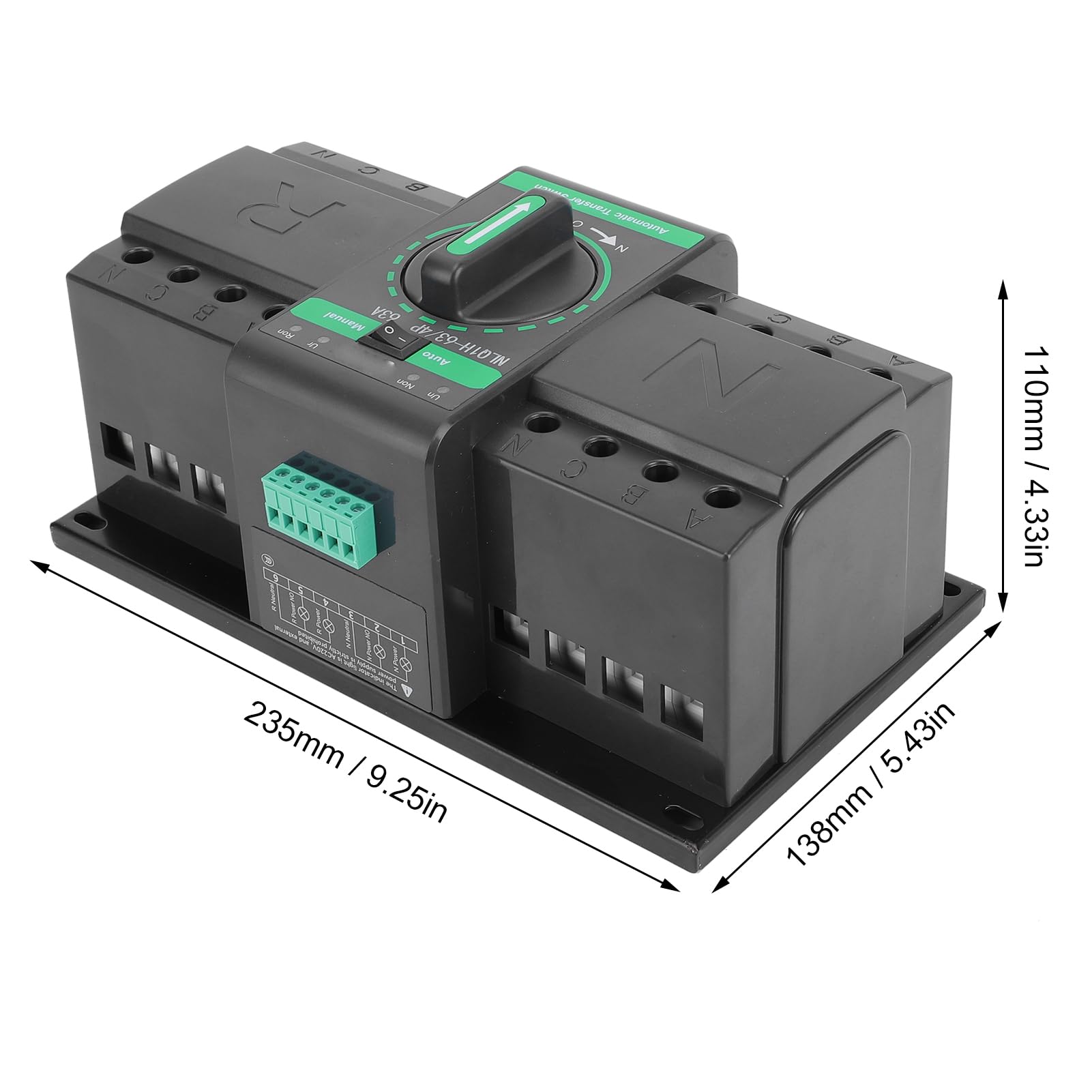 Automatyczny Przełącznik Zasilania o Podwójnej Mocy, ATS z Trybami Pracy Automatycznej i Ręcznej, do Produkcji Maszyn Domowych, Systemów Fotowoltaicznych, Obwodów Oświetleniowych