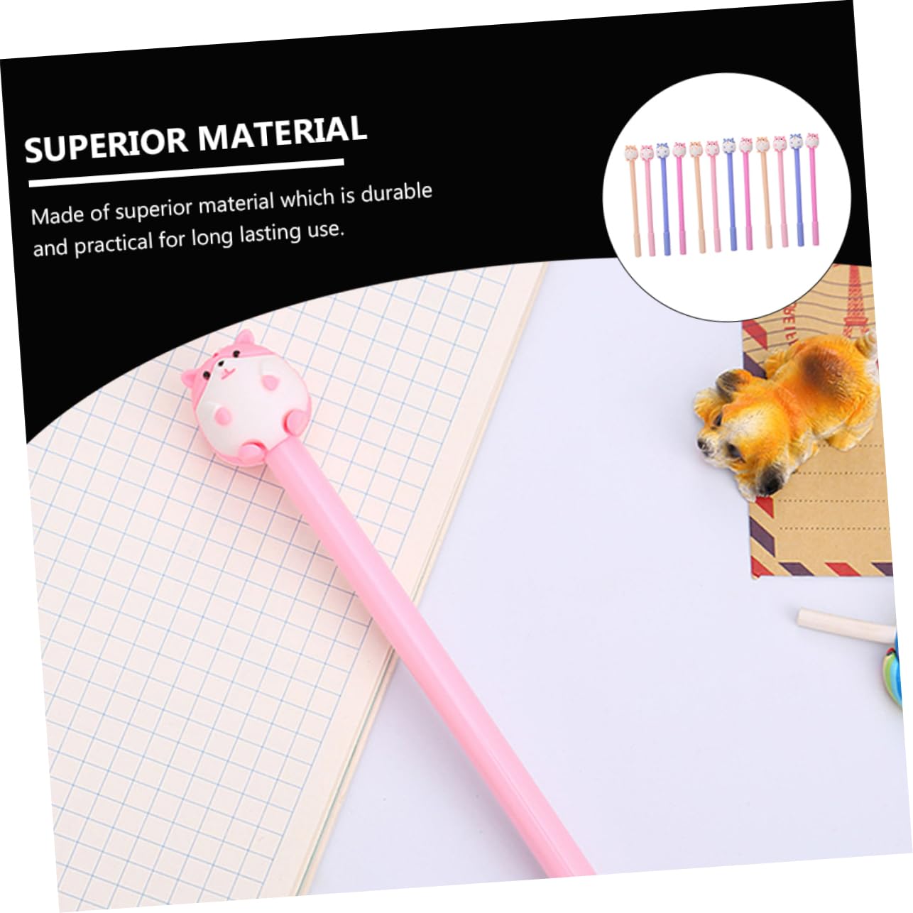 SHINEOFI 36pezzi Penne Neutre Con Design Di Criceto Penne Coloratper Scuola e Ufficio Creativo Per Studenti Per Insegnanti e Segretarie