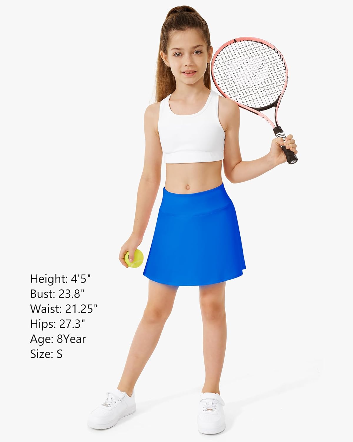 Stelle Girls Tennis Skirts with Inner Shorts Pockets Golf Skirts Athletic Running Workout Pleated Skort 5-15Years - Image 7