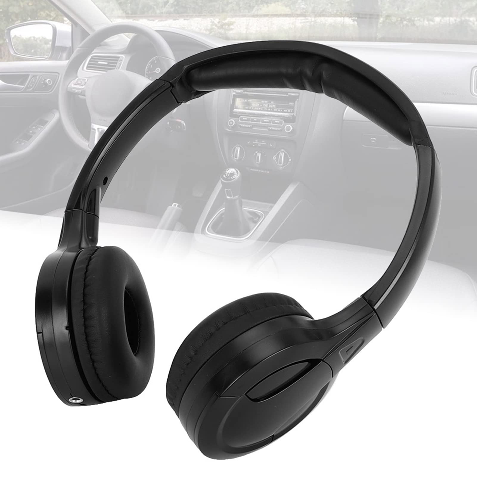 Cuffie per auto wireless, auricolari per cuffie stereo a infrarossi wireless a 2 canali per poggiatesta auto DVD