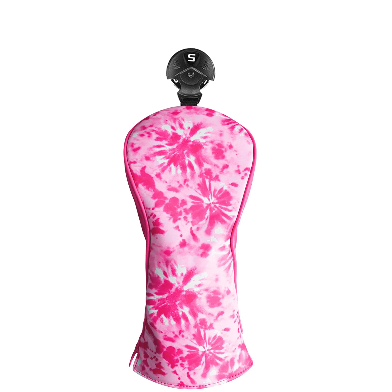 Golf Club Head Covers Wood Driver Fairway Hybrid Rescue, Golf Club Covers Woods Novelty Synthetic Leather with Interchangable No.Tag for Men Women (Pink, Hybrid) โ image 1