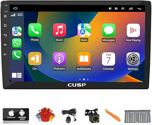 Miniatura 7 de 2023 - Radio estéreo para coche de 9 pulgadas Android 8G128G universal doble DIN inalámbrico para coche Android Auto 1280x720 QLED Pixel in-Dash Kit