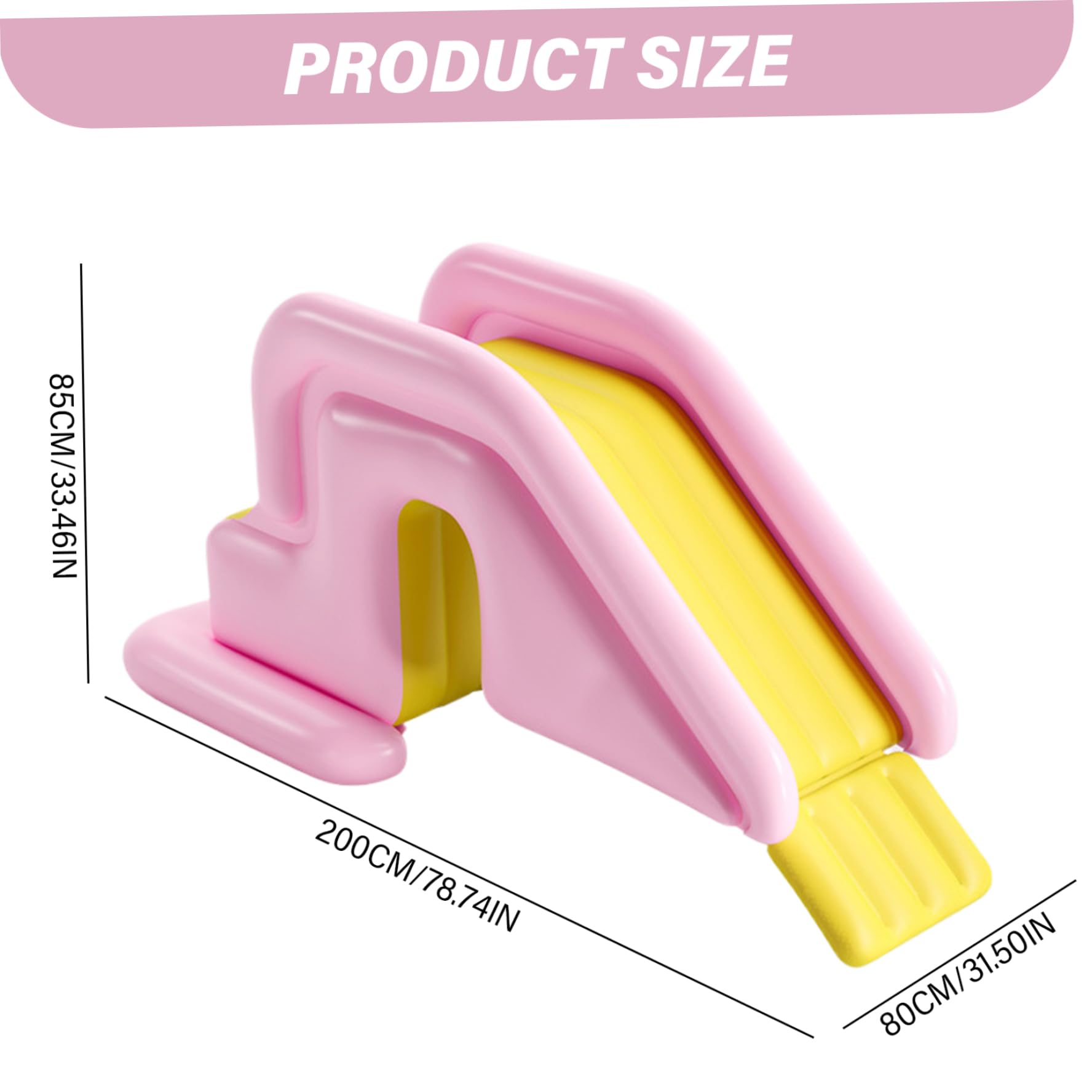 Scivolo Gonfiabile per Piscina, Scivolo per Piscina in PVC da 78, 7x33, 5x31, 5 Pollici, Ampio Riempibile con Acqua per Esterni, Interni, Cortile, Stile-2