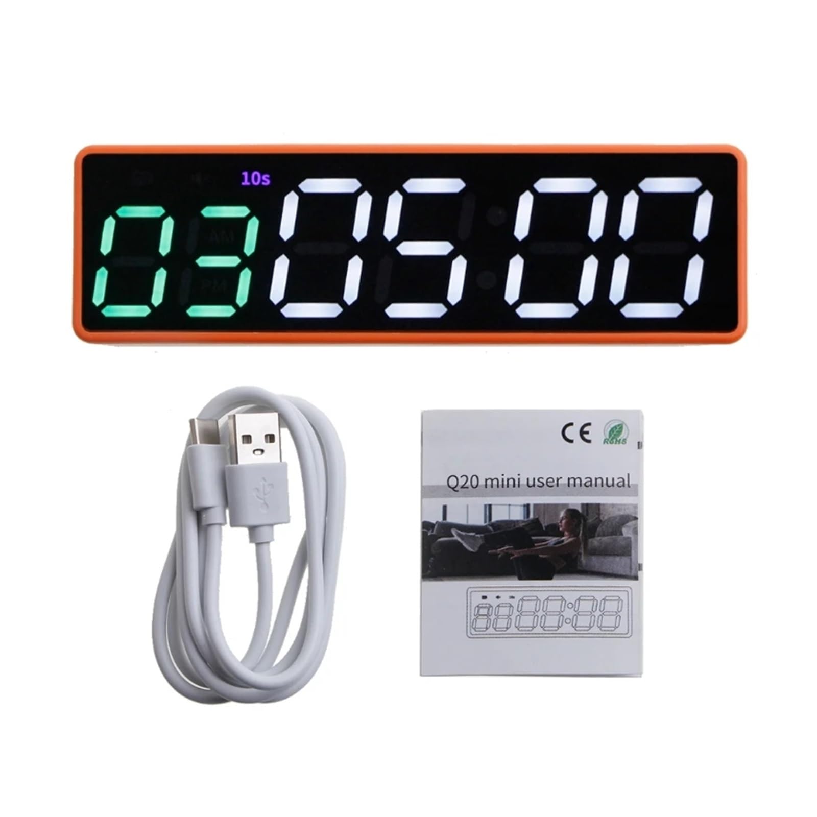 JVDDI Gym Timer Clock Workout Timer Interval Clock Stopwatch Count Down/Up Interval Timer LED Fitness Training Timer Outdoor(1)