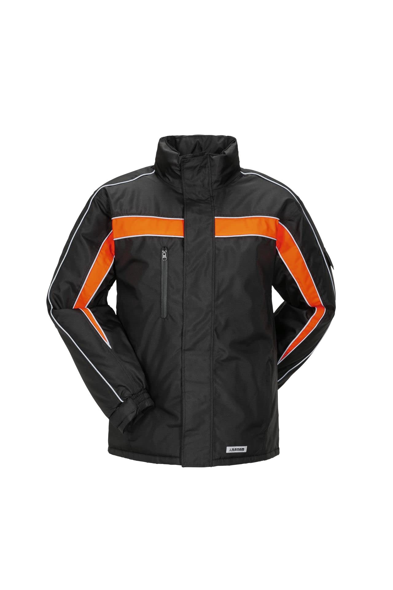 Planam 3601060 Outdoor Cosmic Jacke, Schwarz/Orange, Größe XXL