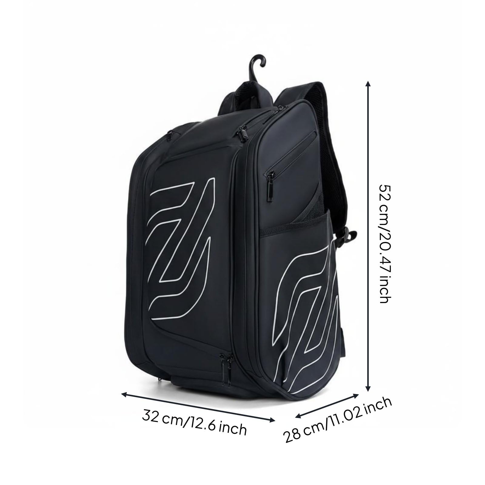 Zaino per Racchetta Borsa Sportiva Zaino Tennis Zaino Pickleball Borsa Badminton Resistente con Tessuto Impermeabile Spallacci Confortevole Tasche