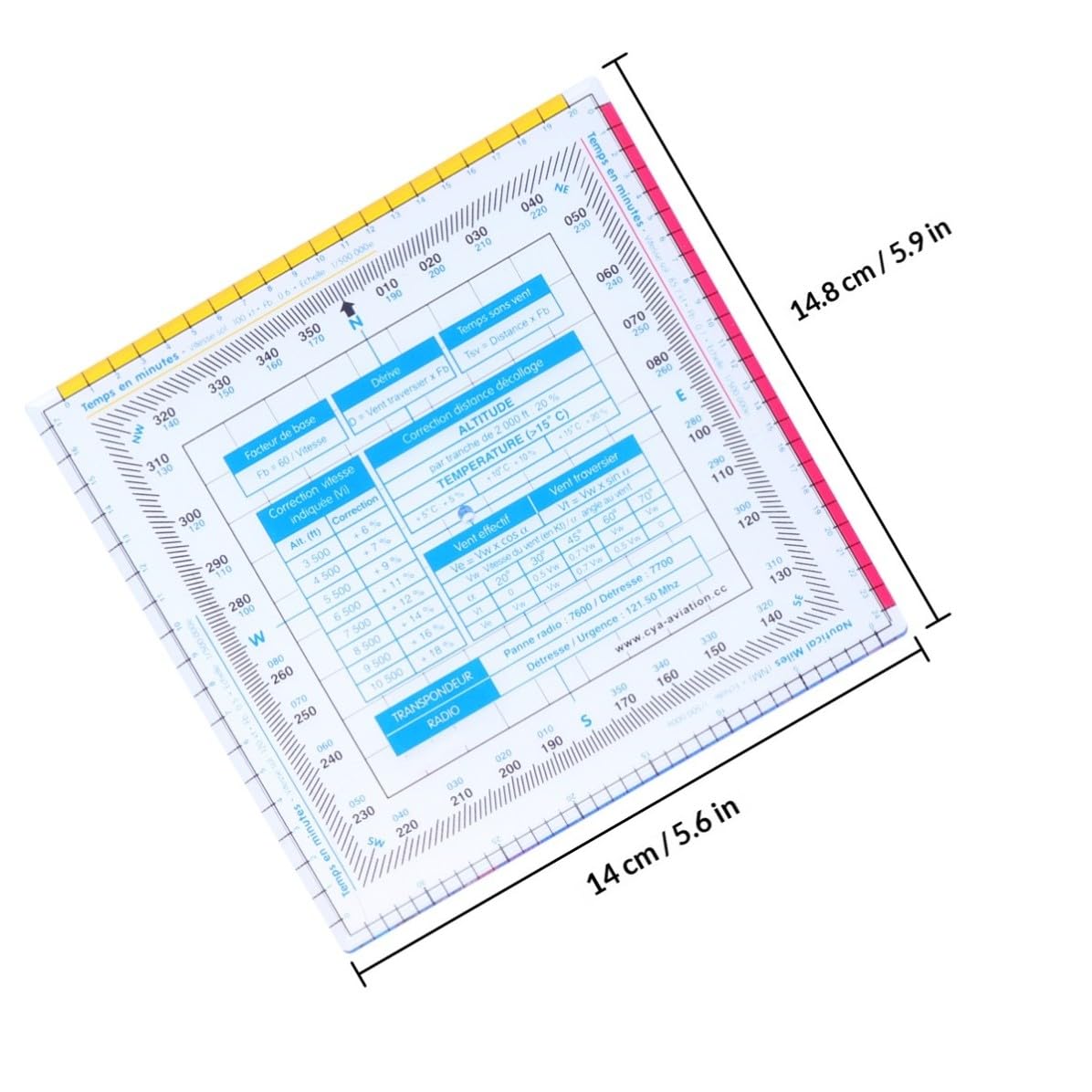 Artibetter Règle de Vol Plastique Carrée Multifonction pour Étudiants et Charpentiers, Dessin D'arcs et Mesure D'épaisseur, Outil Scolaire Pratique et Précis