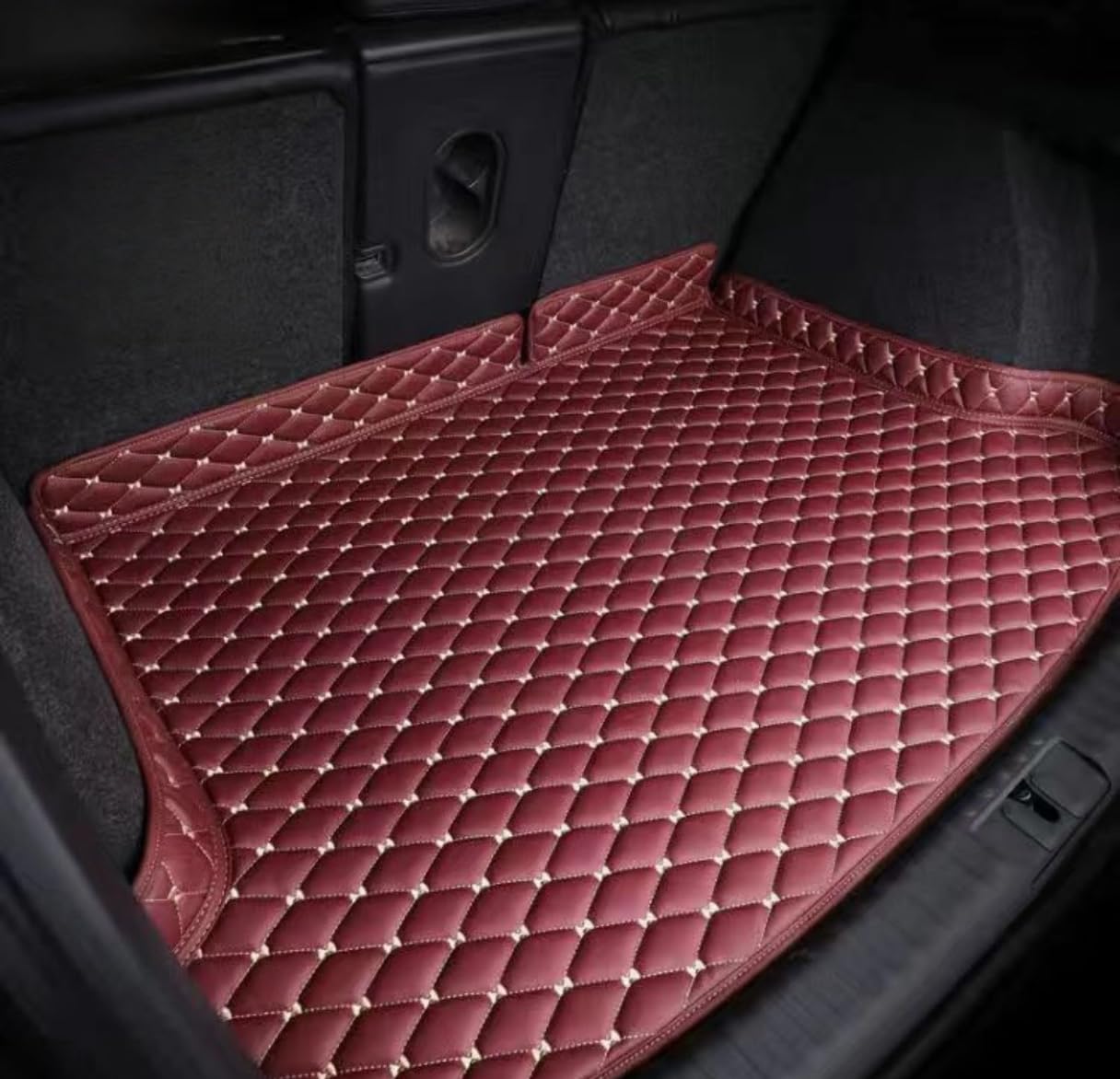 XHJSFF 1pc Car Boot Liner for Dacia Bigster SUV, Trunk Mat Heavy Duty Protector Waterproof Anti-slip Tailgate Cover Eco Leather All-weather Guard,D