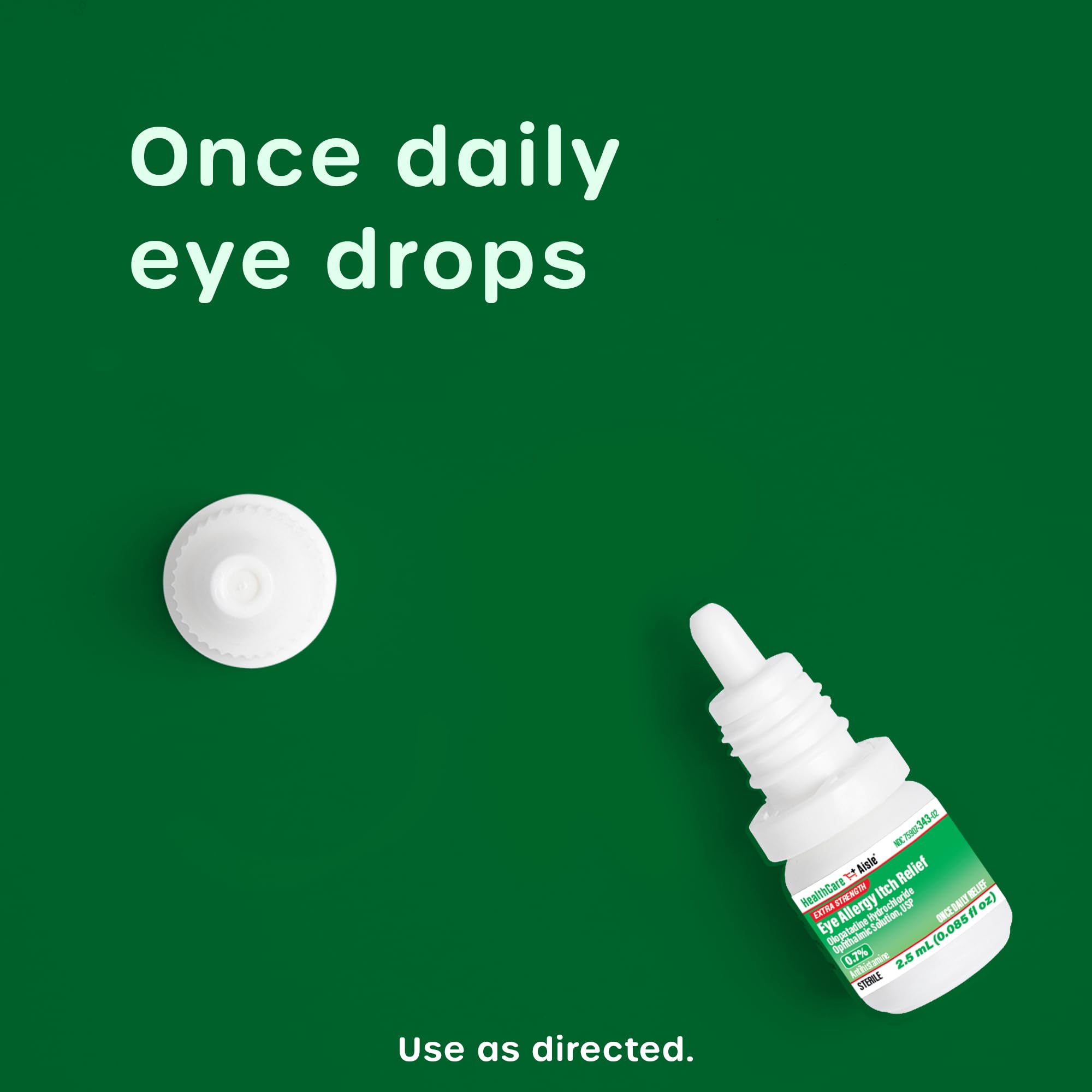 HealthCareAisle Eye Allergy Itch Relief, 0.7%, 2.5mL, Twin Pack — Amazon image 4