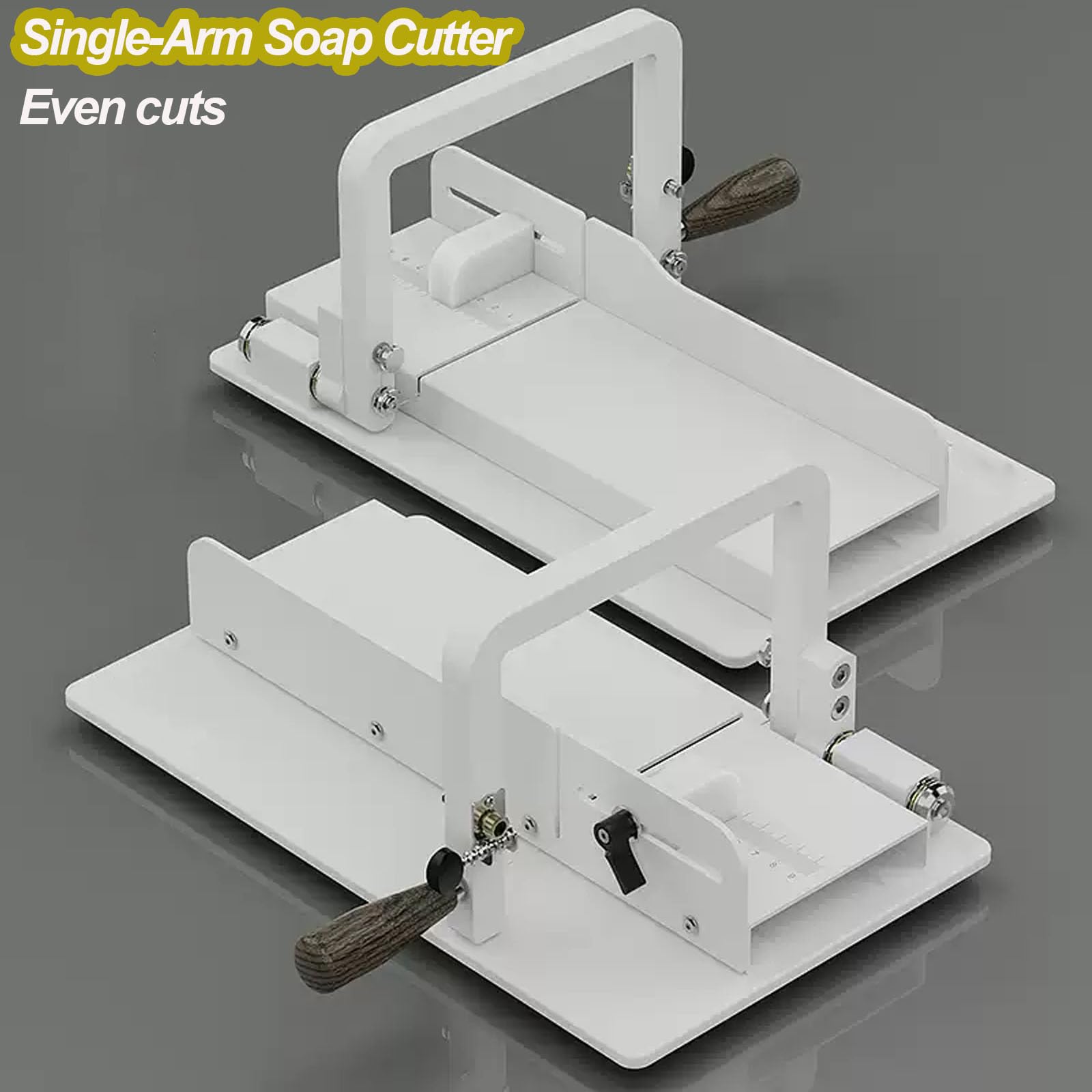 Cortadora De Jabón Profesional De Un Solo Alambre, Cortadora De Metal De Un Solo Brazo con Alambre, Escala Milimétrica, Grosor Ajustable, para Jabón En Barra, Velas, Queso Y Mantequilla.