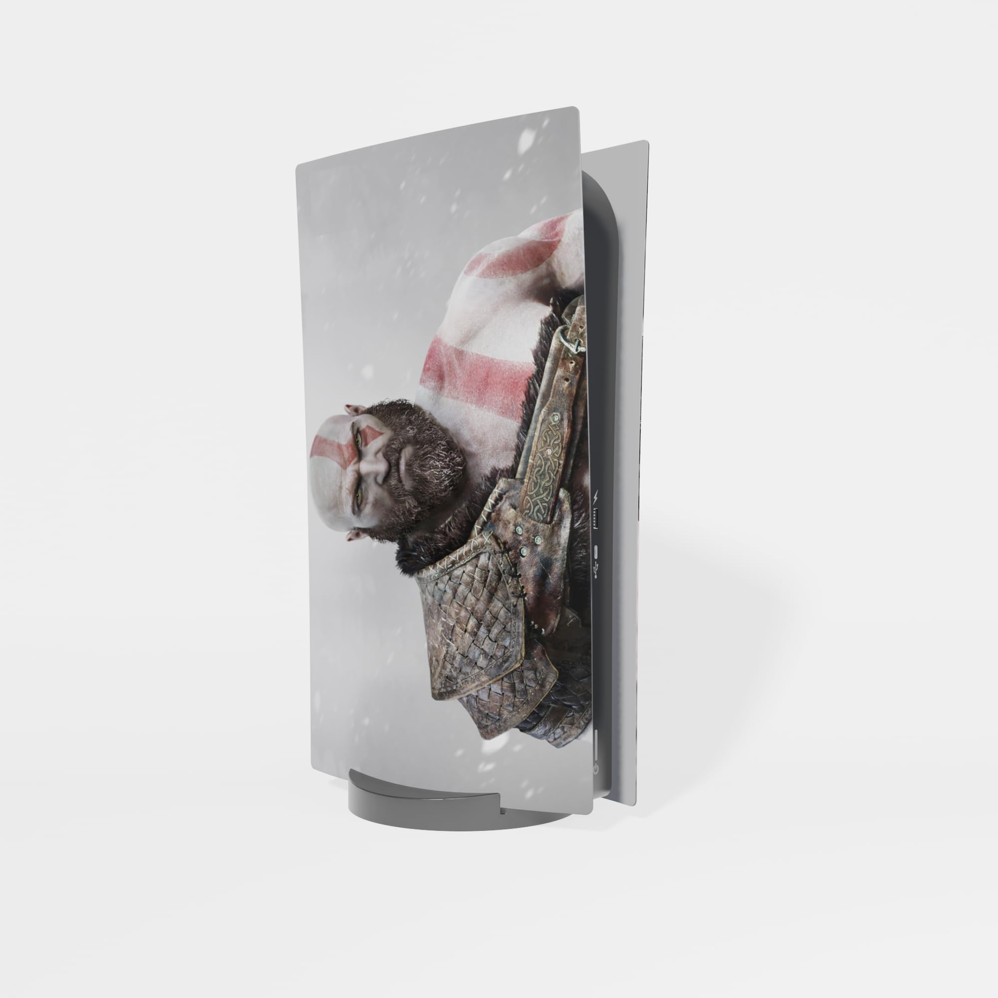 MaD Vision® Extra-Durable Skin Kit per PlayStation 5 (PS5) Digital | Set di Pellicole Adesive in Vinile Opaco per la Console e 2 Controller - per God of War|GOW Design