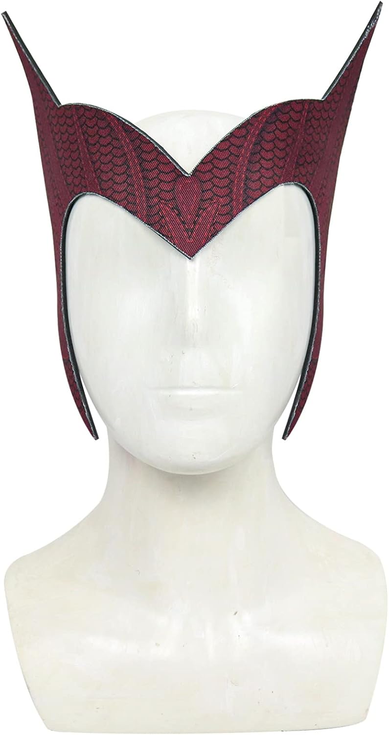 Wanda Witch, máscara de cuero Wanda Maximoff, corona de disfraz de piel