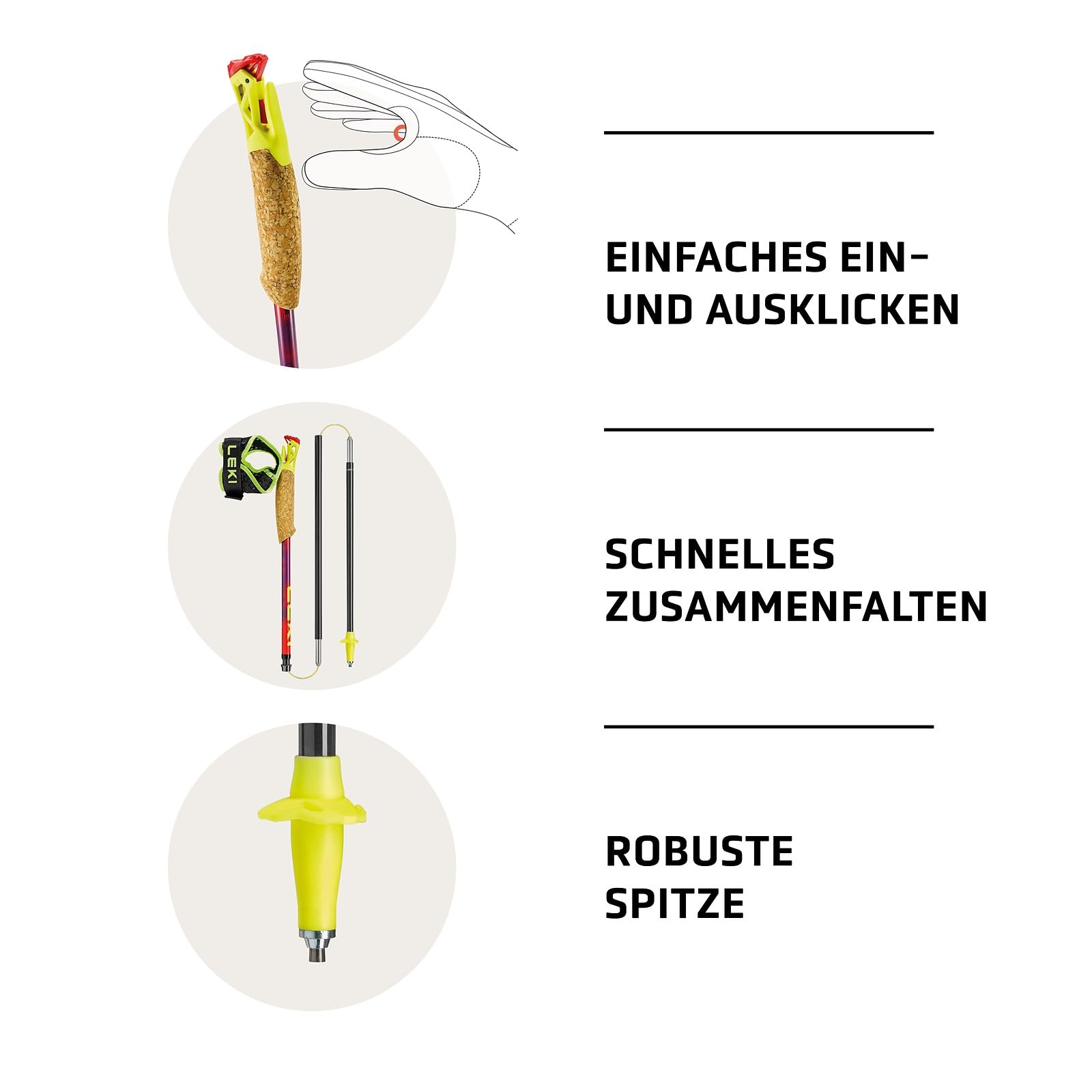 LEKI Ultratrail FX.One SL Unisex Wanderstock rot/lila rot