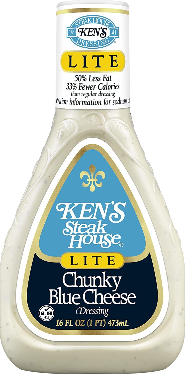 Amazon.com : Ken's Steak House Lite Chunky Blue Cheese Dressing (16 Fl Oz,  Pack of 3) : Grocery & Gourmet Food