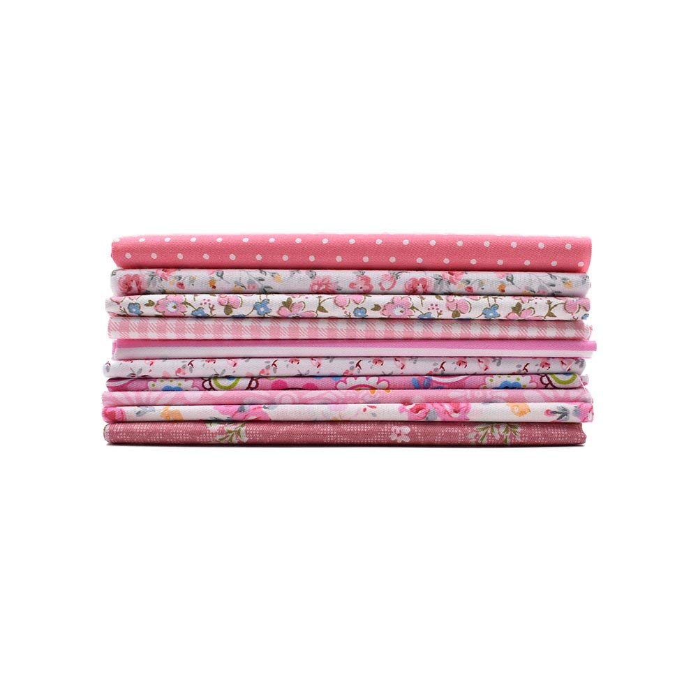 10pcs 12 x 12 Inches (30cmx30cm) Print Cotton Red Series Fabric Bundle Squares Patchwork DIY Sewing Scrapbooking Quilting Pattern Artcraft