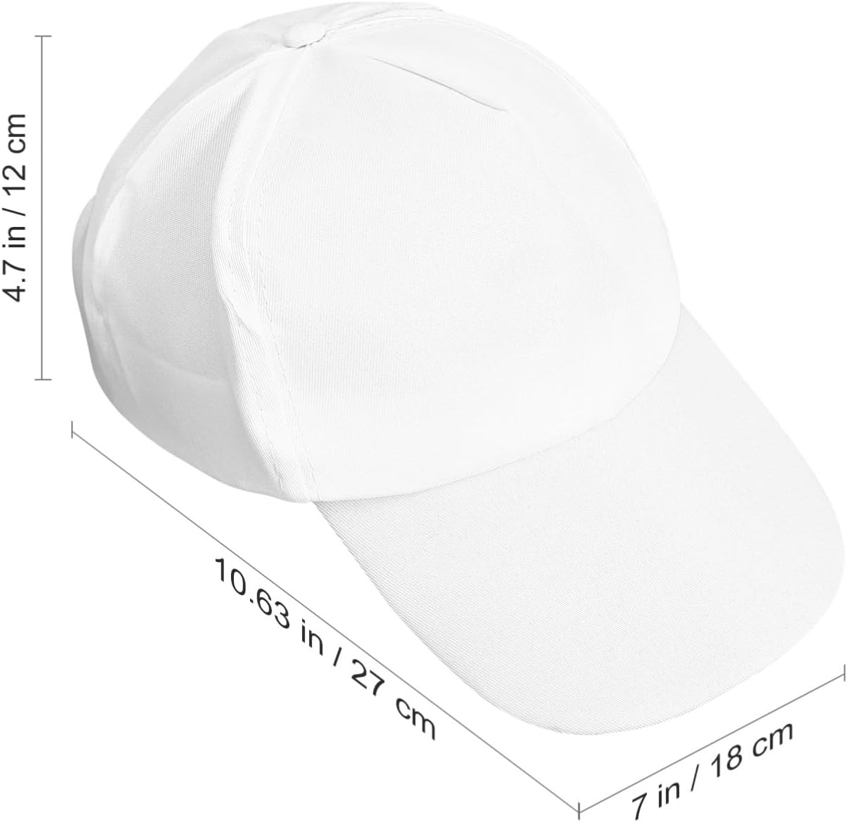 Cabilock 10Pcs Plain Blank Baseball Caps,Trucker Hats Bulk Wholesale Hats,Adjustable Back Strap Whitehats for Men Women Adult Kids Outdoor Sports - Image 3