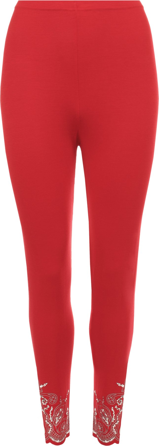 WearAll Ladies Sequin Leggings Womens Trousers Plus Red 24/26