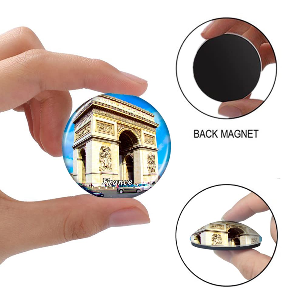 Magneti per frigorifero in metallo francese Parigi stereo 3D Adesivo per frigorifero magnetico in resina retrò francese Parigi Ricordo turistico Decorazioni per la casa  15