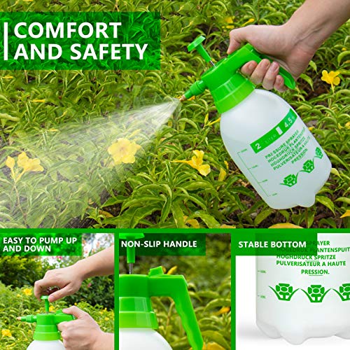 AQUEENLY Pump Sprayer, 68oz Hand Held Pump Pressure Garden Sprayer with Adjustable Nozzle for Lawn & Garden - Watering, Fertilizing, Home Cleaning and Car Washing - The Professional Hand Sprayer - Thumbnail 7