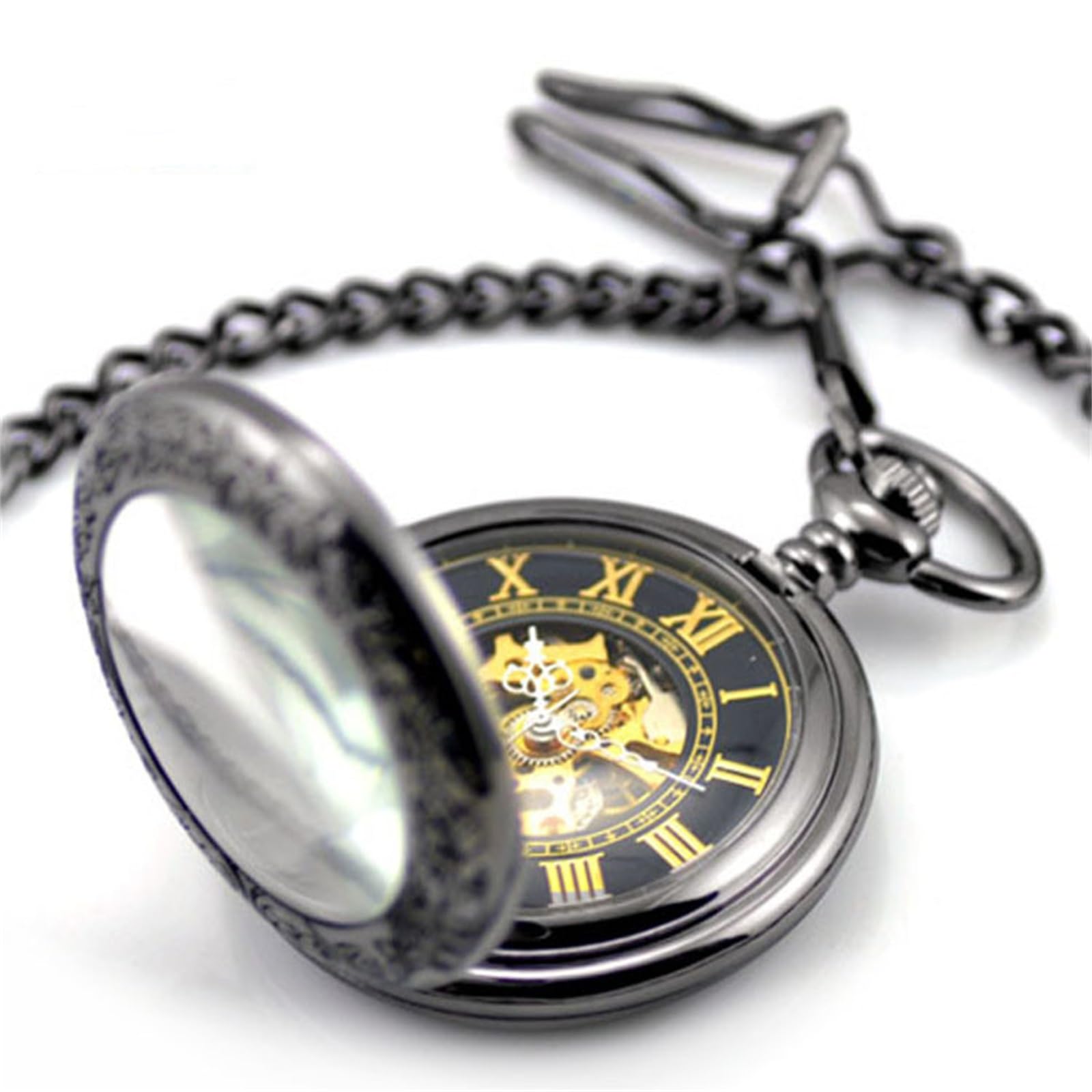Reloj de Bolsillo mecánico Retro para Hombre y Mujer, cumpleaños o Aniversario.