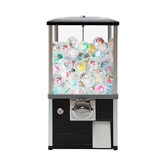 Coin Operated Capsule Toy Vending Machine for Kids Candy Gumball,Black