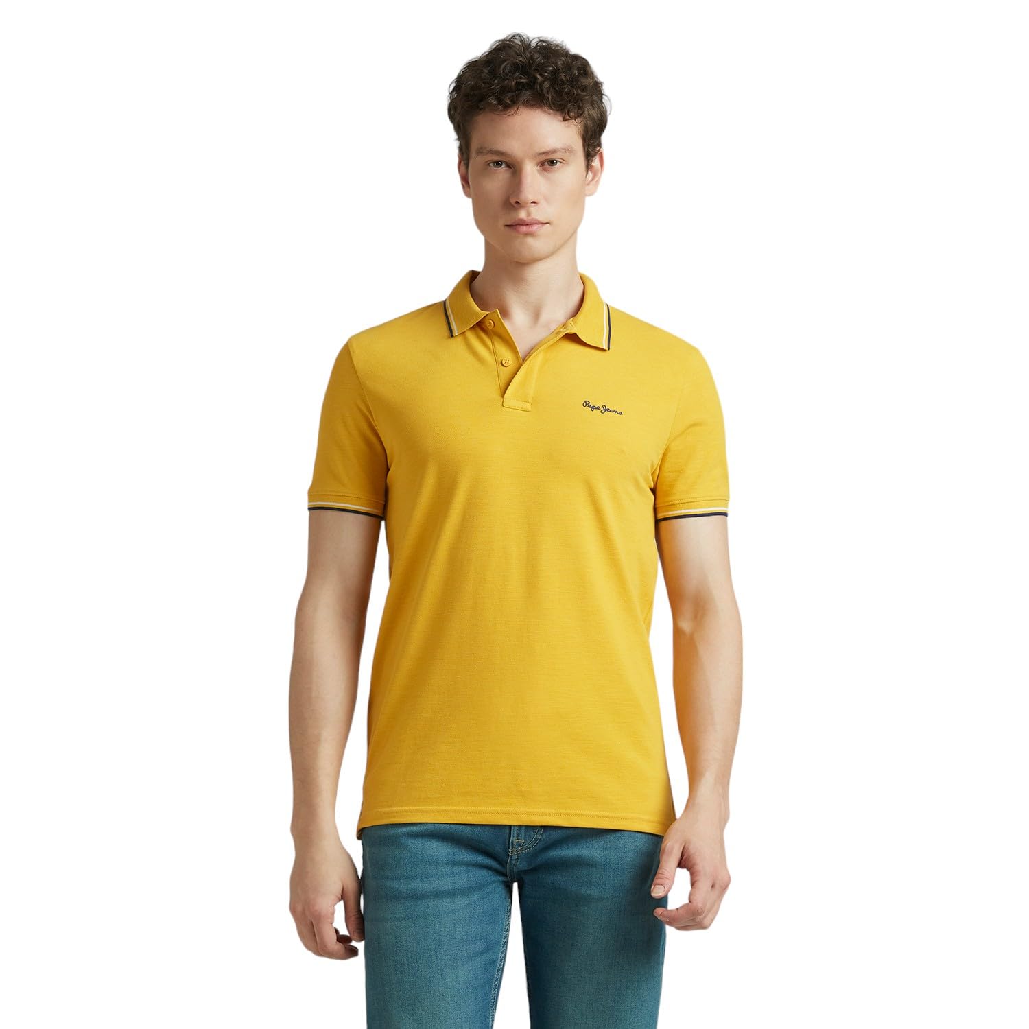 pepe jeans Men's Cotton Regular Fit Polo T-Shirt-picture-35