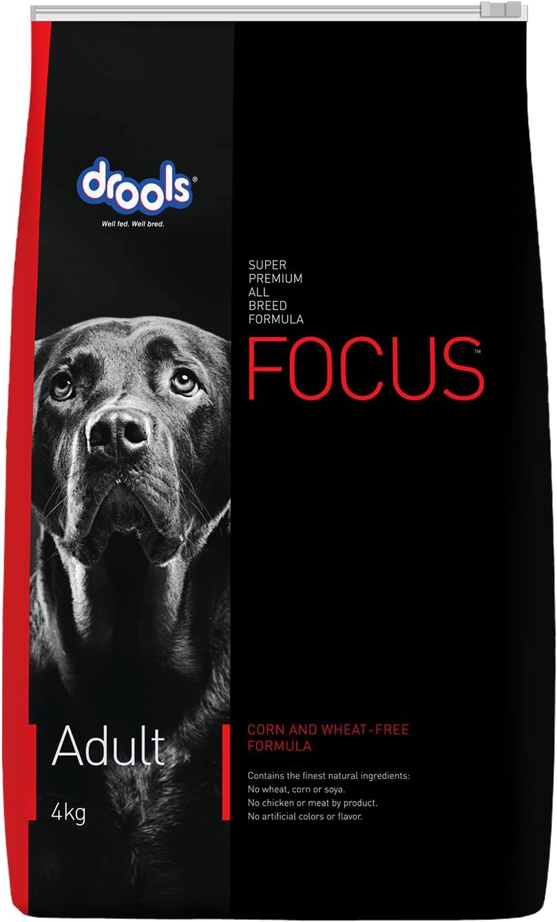 Focus Premium Adult Dry Dog Food, Chicken, 4 Kg | 40% Real Chicken, High Protein For Strong Bones & Muscles, Omega 3 & 6 For Healthy Skin & Coat, Natural Antioxidants For Immunity