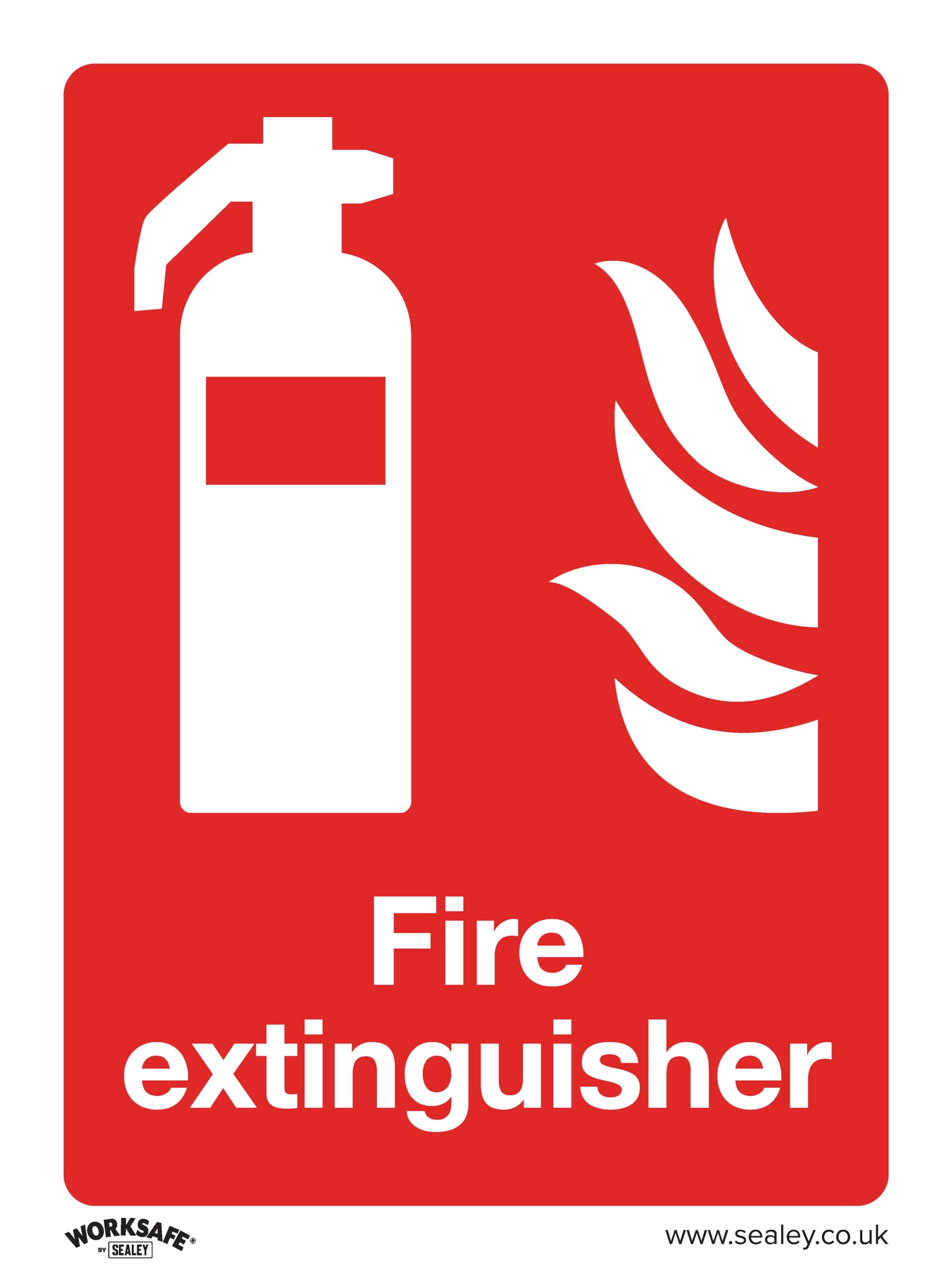 Sealey SS15P10 Fire Extinguisher - Prohibition Safety Sign - Rigid Plastic - Pack of 10
