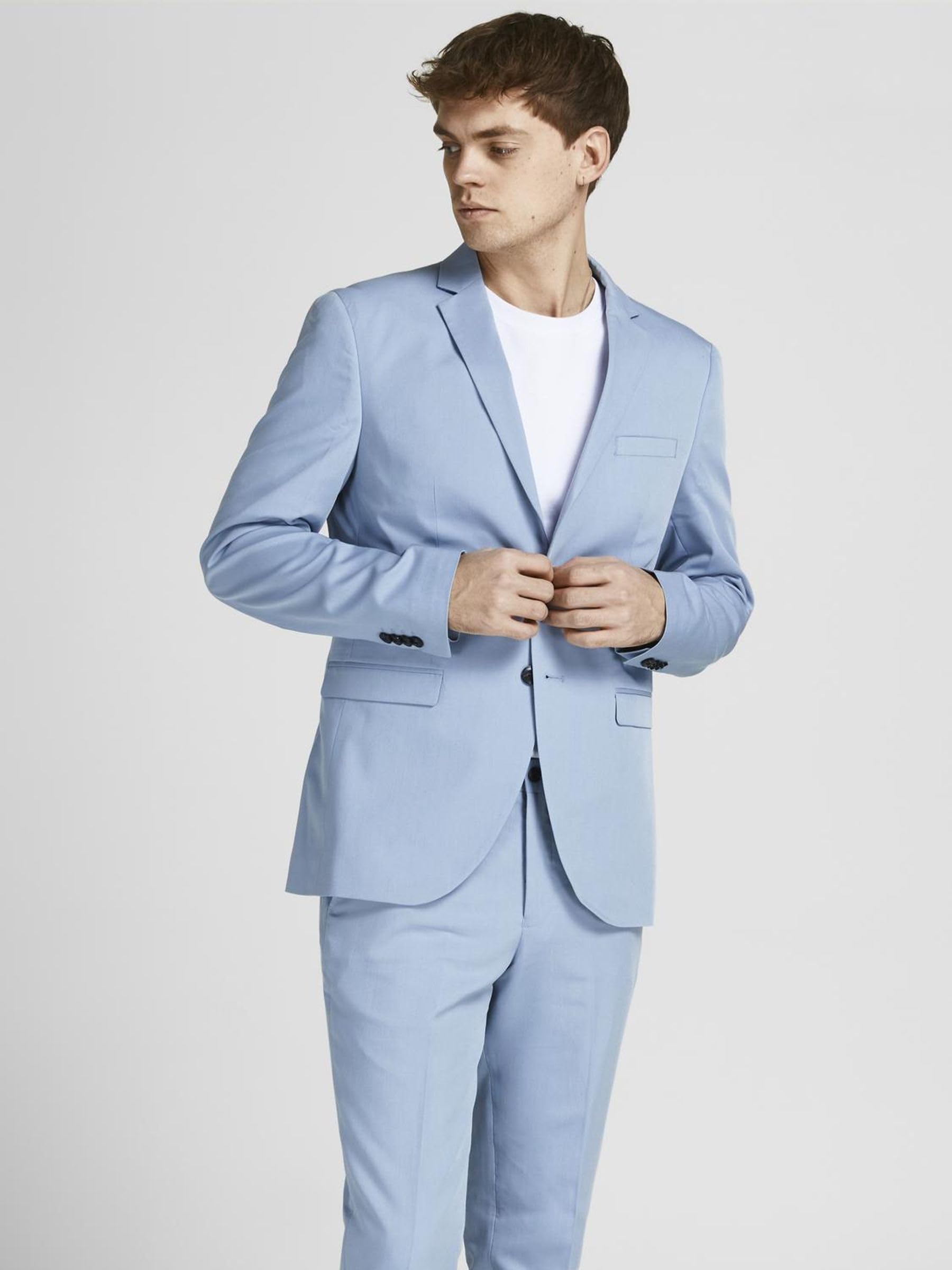 JACK & JONES Blazer JPRFRANCO Super Slim Fit Blazer Hombre, Ashley Blue, 50