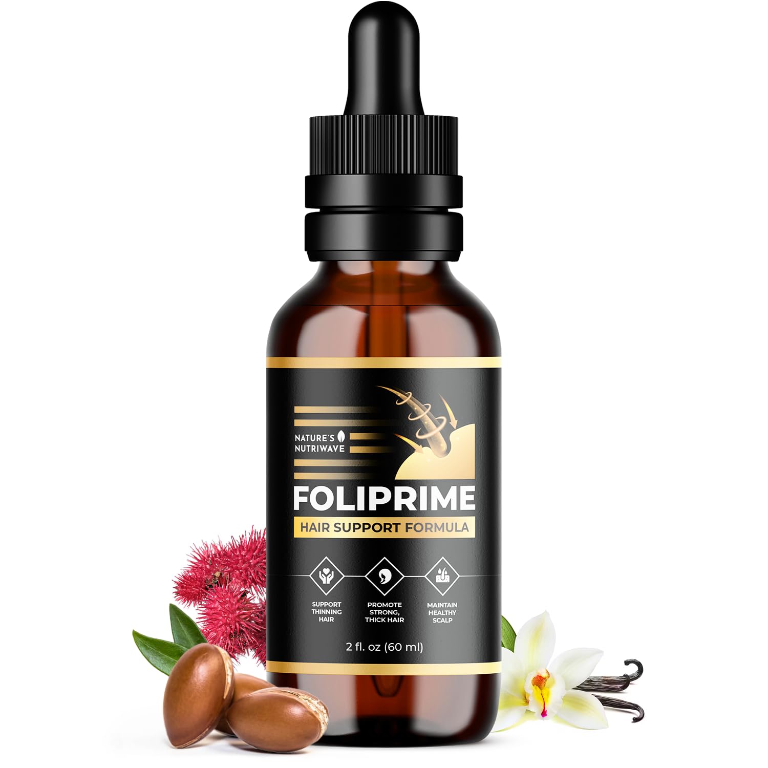 Amazon.com : FoliPrime Hair Growth Oil, 100% Pure & Natural Hair Oils for  Hair Growth & Scalp Hair Loss, Hair Follicle Detox Formula for Thicker  Longer Fuller Hair | With Biotin &