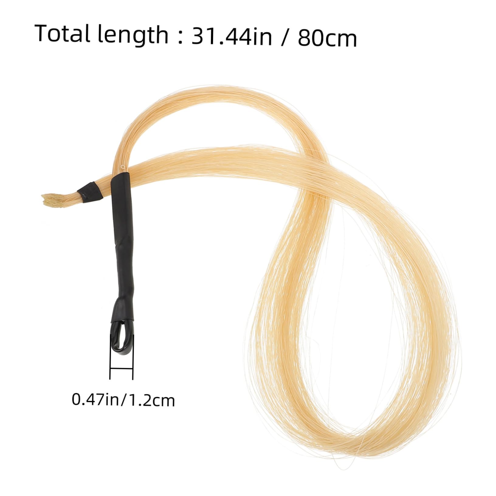 ULDIGI Real Horsehair Erhu Bow Hair Replacement Horse Tail Bow Accessory for Violin Cello Viola Bass