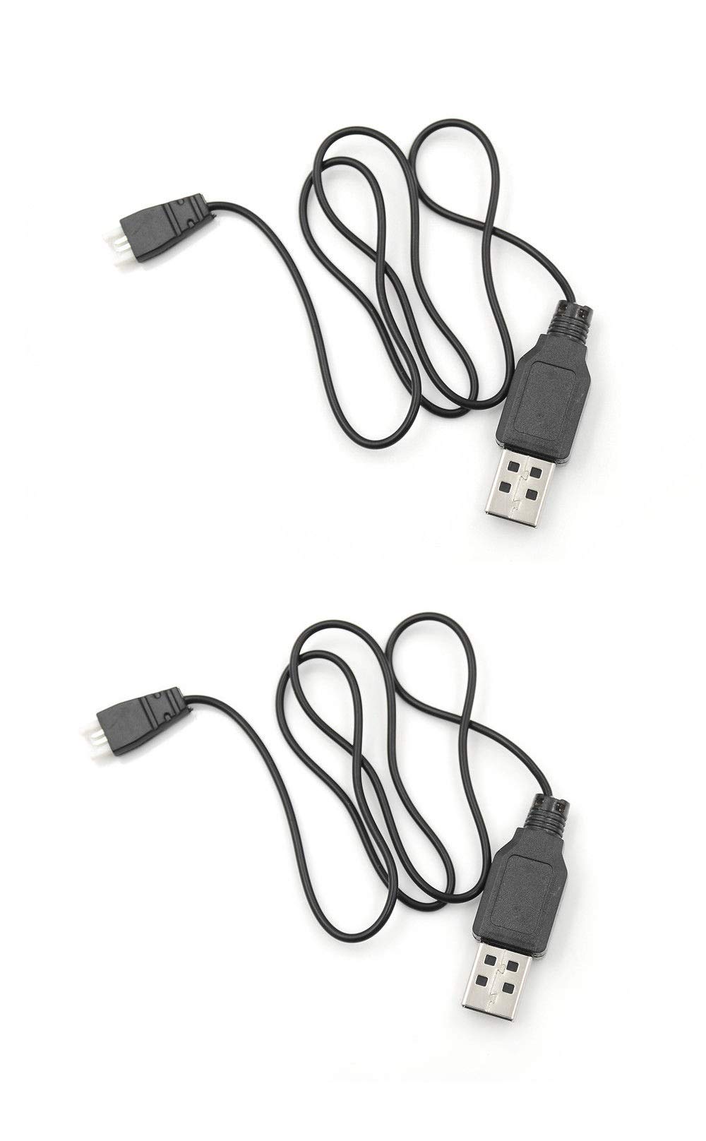 INVENTO 2pcs 3.7V 1 cell Lipo Battery USB Charger Cable Cord for Syma X5 X5C H107L H107C RC DroTS