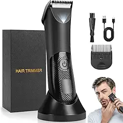 Barbeador Eletrico, Aparador de Pelos Intimos Masculino, Máquina de Aparar Pelos do Corpo, Máquina Barbear, Maquininha de Cortar Cabelo, Aparador de Pelos do Corpo, Maquina de Depilar Masculina, Hair Trimmer