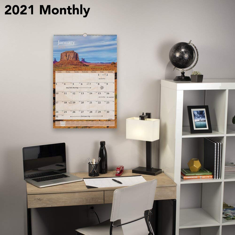 Calendario da parete 2021 di AT-A-GLANCE, 39 x 56 cm, grande, mensile, panoramico (DMW2012821)