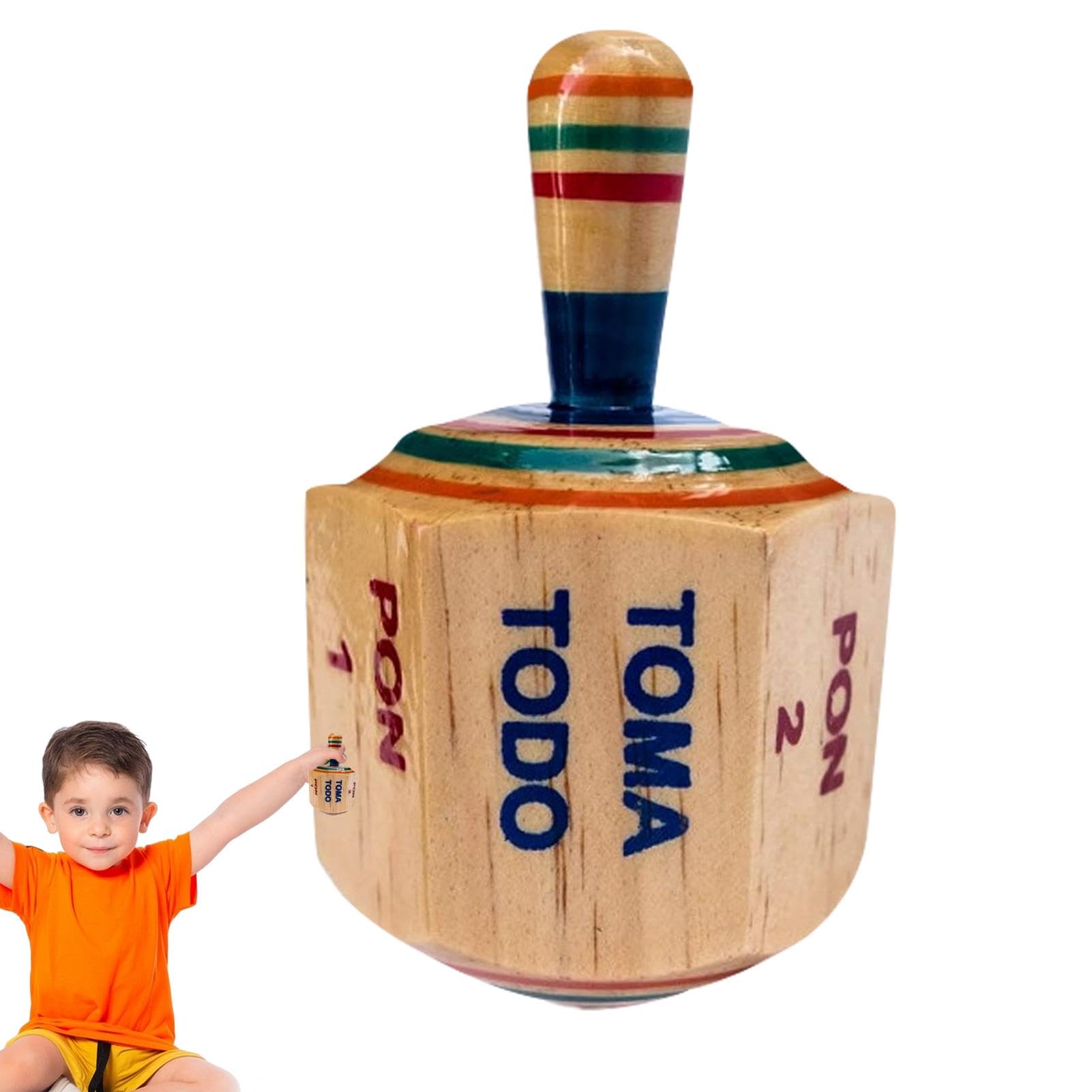 Pirinola Mexicana Spinner Tall Tops Juego tradicional mexicano Toma Todo Juego Mexicano Juego de Madera Mexicano Juego de Disco Tradicional para Adultos Bachelor Home Home
