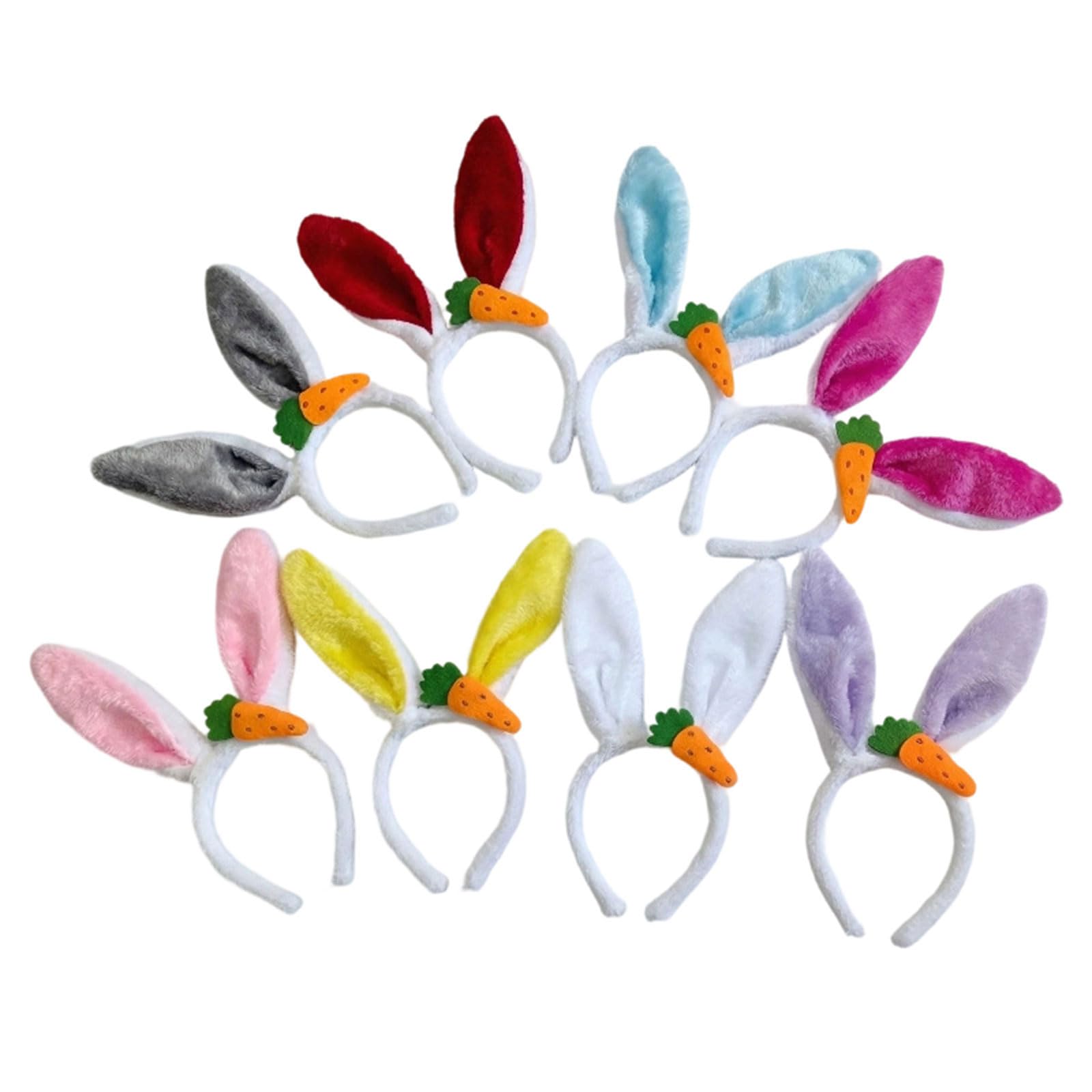 SHINLHUA Adorable Plush Easter Headband Hare Ear and Carrot Hairband for Women Girl and Festival Celebration Easter Hair Accessories