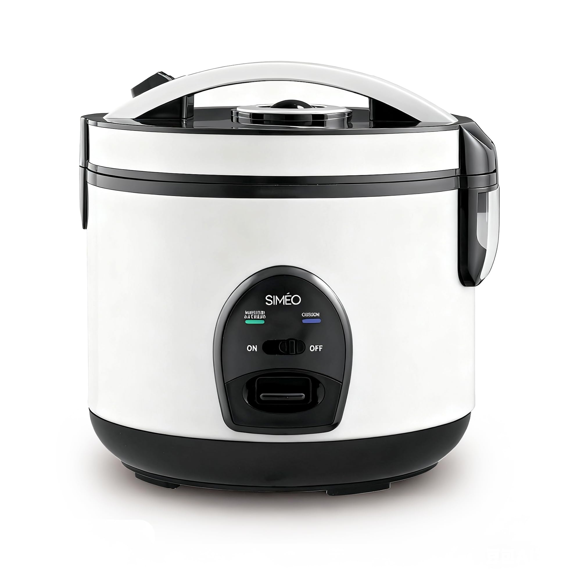 SIMÉO Cuiseur à Riz - 700W - Capacité 3L - Cuve Épaisse Amovible - Valve Vapeur Amovible - Maintien au Chaud Automatique - Panneau de Commande Intuitif - Blanc