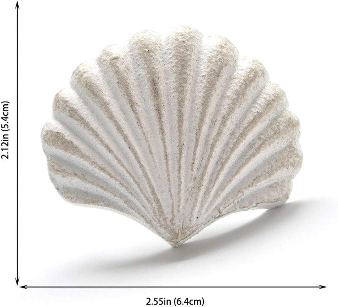 Sea Horse Starfish Seashell and Crab Drawer Pulls Handles for Dresser Cupboard Wardrobe Cabinet Kitchen Beach Ocean Theme Knobs Pack of 4 (White)