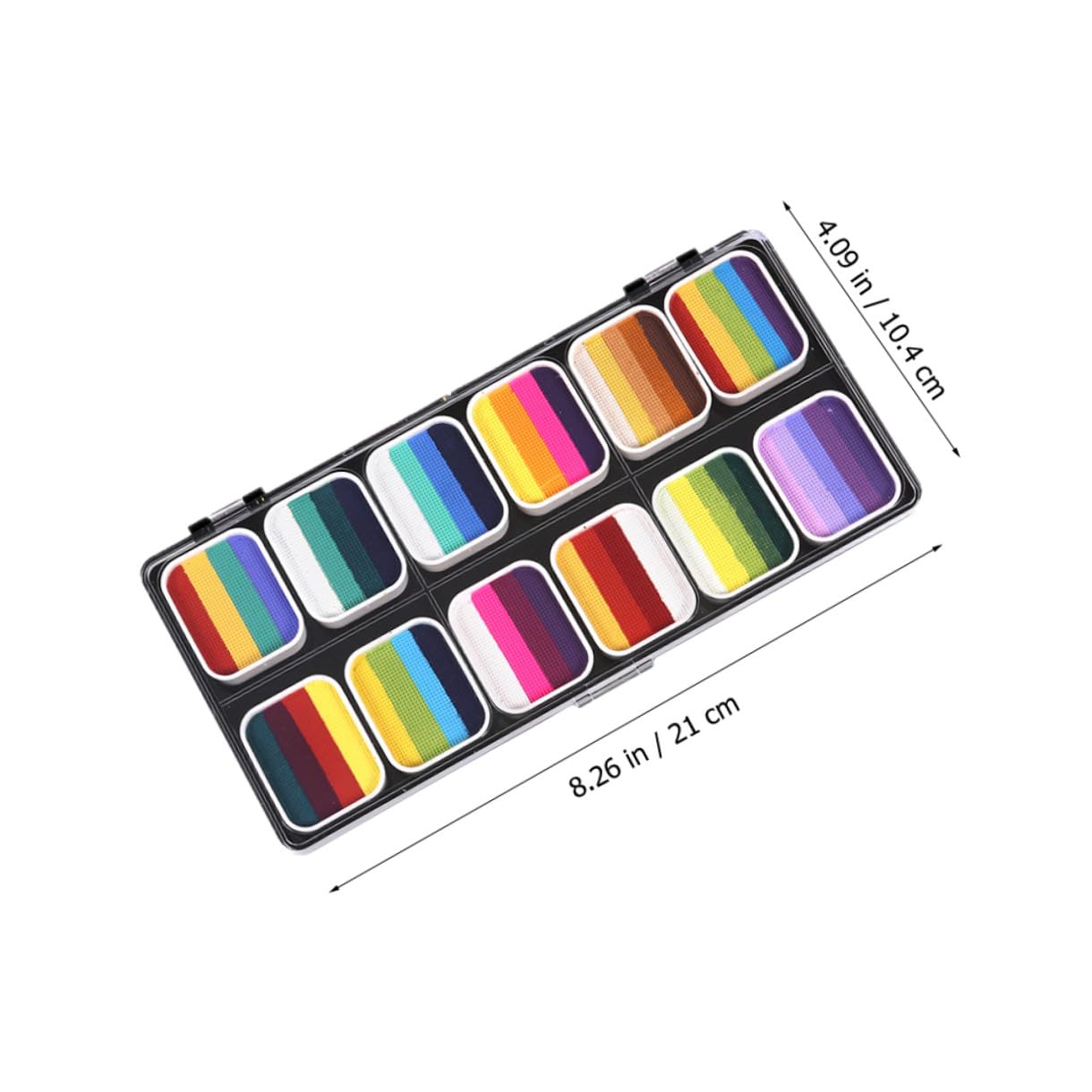 Kit de Pintura Facial y Corporal de 12 Compartimentos, Pigmento