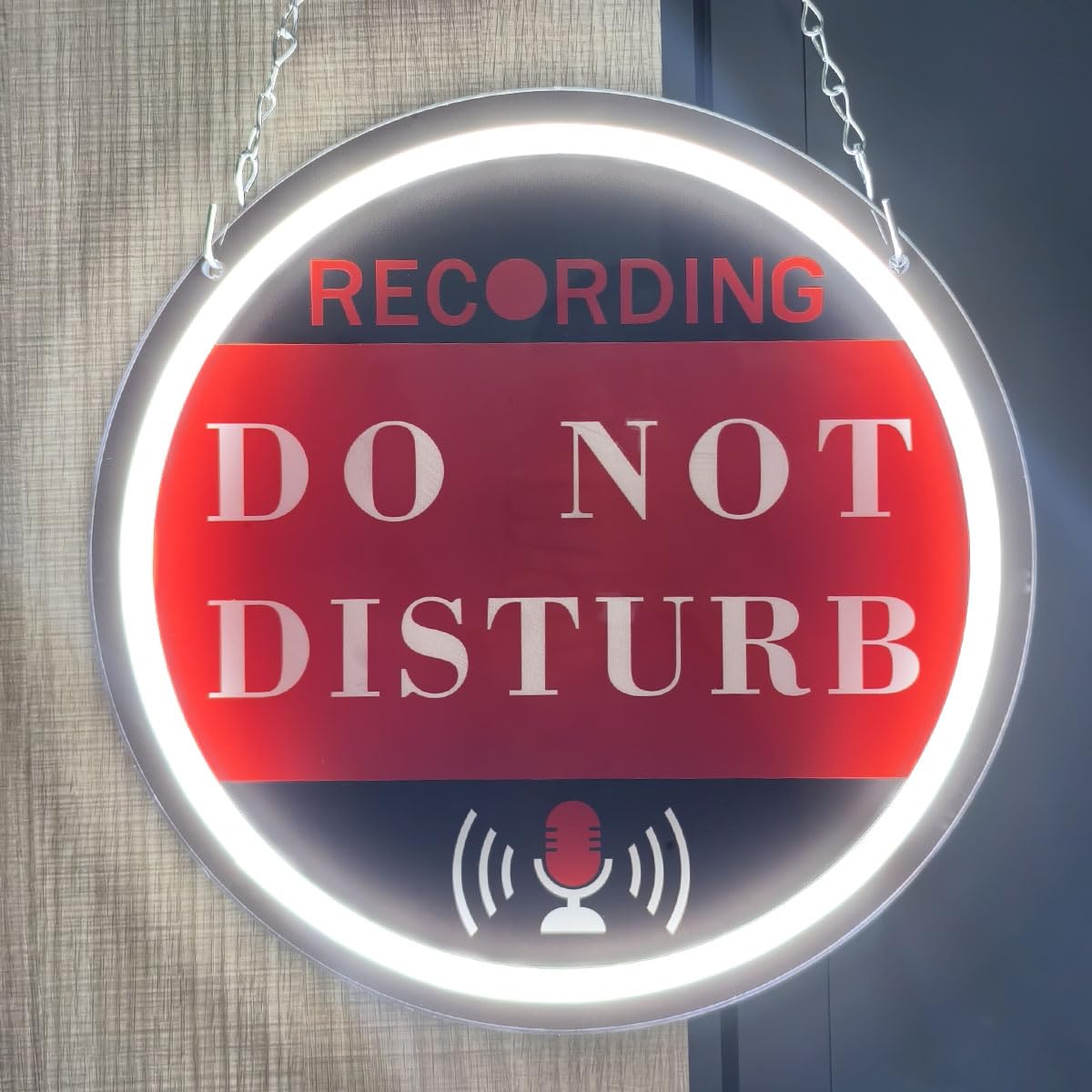 Recording in Progress Neon Sign,Do Not Disturb Neon Light Sign for Recording Room Music Studio Game Room Live Streaming Room Decor