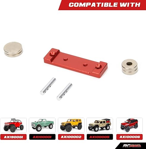 Miniatura 4 de RCAWD Aleación SCX24 Refit Cuerpo Clip Imanes para 1-24 Axial SCX24 Crawler Actualización Piezas Rojo