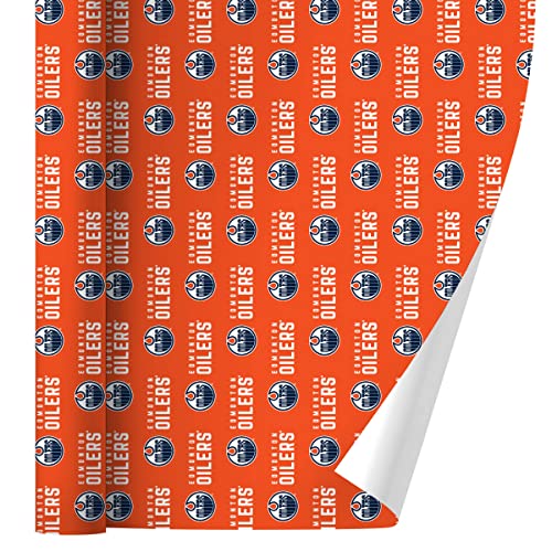 GRAPHICS & MORE NHL Edmonton Oilers Logo Gift Wrap Wrapping Paper Rolls